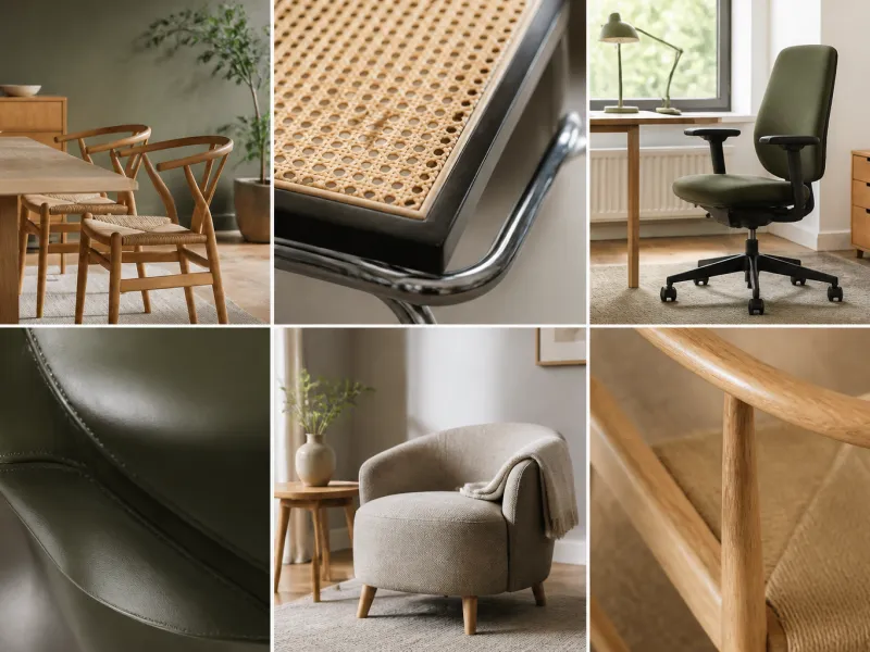 Stühle reinigen und pflegen: Material für Material